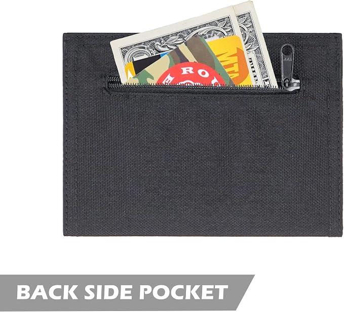 Rough Enough Passport Wallet, Holds 4 Passports, Cordura Black | For international travel, family.Slim design fits passport, Heavy-duty nylon fabric with ItYKK zipper, Compact lightweight