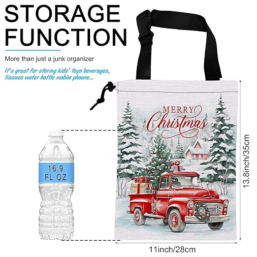 Car Garbage Bag Hanging Car Trash Can for Back Seat with Drawstring
