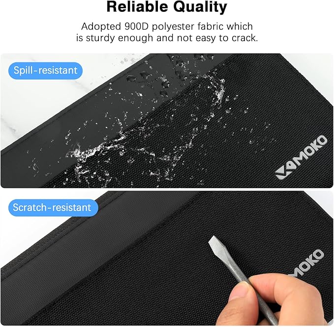 MoKo Family Passport Holder for 5, RFID Blocking Passport Wallet for Men Women, Travel Wallet Holder with Multiple Compartments, Travel Document Organzier for Cards, ID, Tickets, Keys, Black