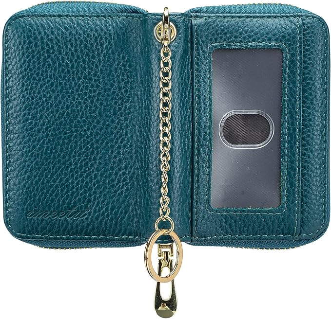 imeetu Rfid Credit Card Holder,Genuine Leather Businese Card Case,Rfid Blocking Wallet for Women & Men