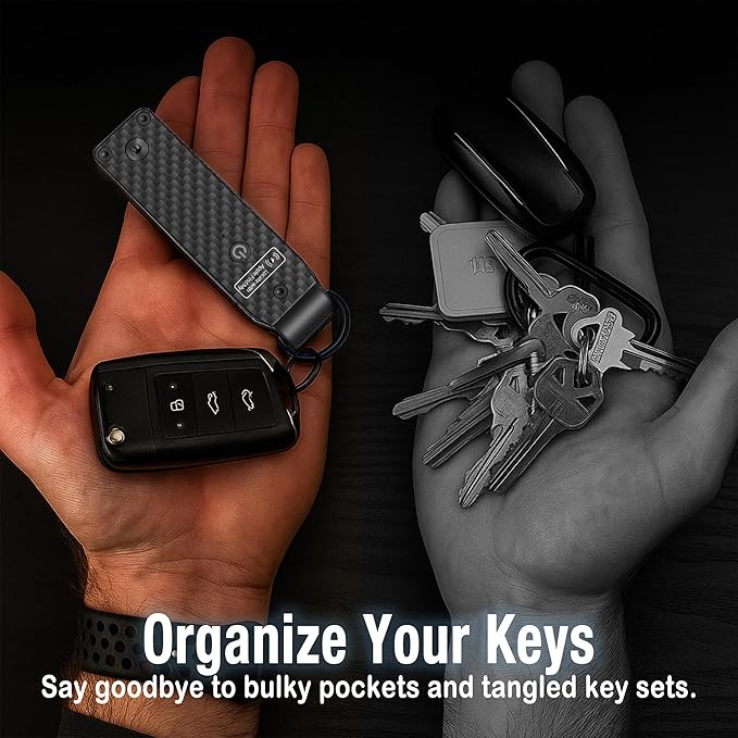 Richboyz Air Keychain for Outdoor Enthusiasts: Lightweight Aluminum GPS Tracker Key Holder for Men & Women