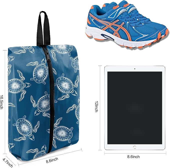 BeeGreen Shoe Bags 6 Pack Animal Design for Travel with Handle as Packing Organizers for Suitcase and Luggage | Portable Nylon Storage Accessories for Vacations, Essential Gifts for Women and Men