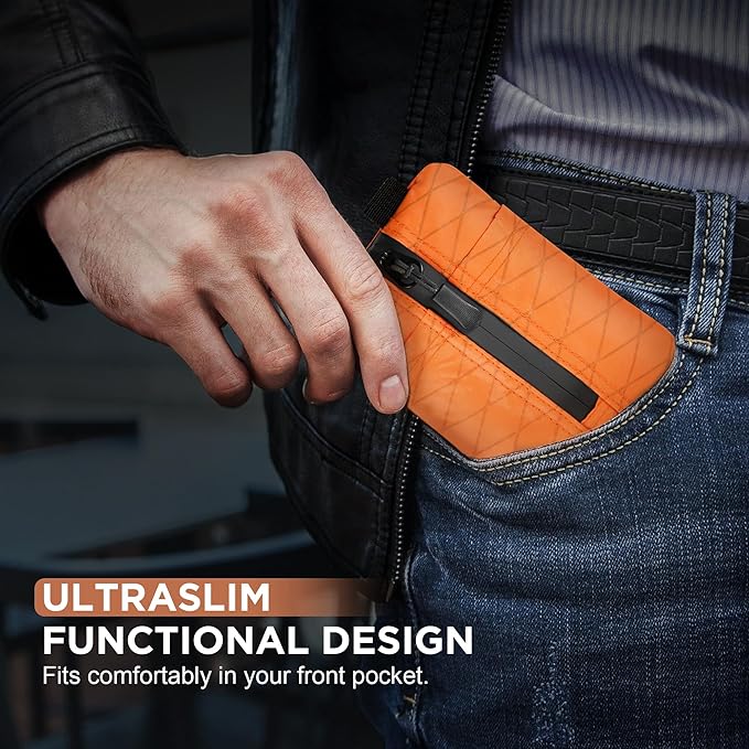 EDC Zip Pouch, RFID Blocking Small Gear Holder for Flashlight, Multitool, Pens, Cables & Everyday Carry Essentials