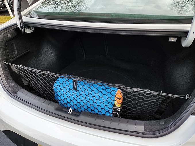 Envelope Style Elastic Trunk Mesh Cargo Net for Hyundai Elantra SE SEL Sport 2016-2026 - Premium Trunk Organizer and Storage - Luggage Net for Sedan - Best Car Organizer for Hyundai Elantra (AD)