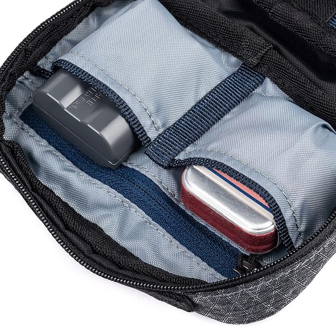 Think Tank Tech Accessory Pouch, Grey, Nylon, 9x9x6.25 inches, 6 Pockets, Zipper Closure
