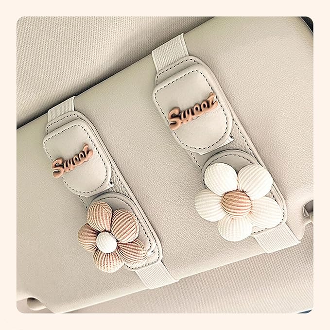 Car Sunglasses Holder Eyeglass Clip with Sun Visor Storage for Cards Magnetic Eyewear Clamp Car Decor