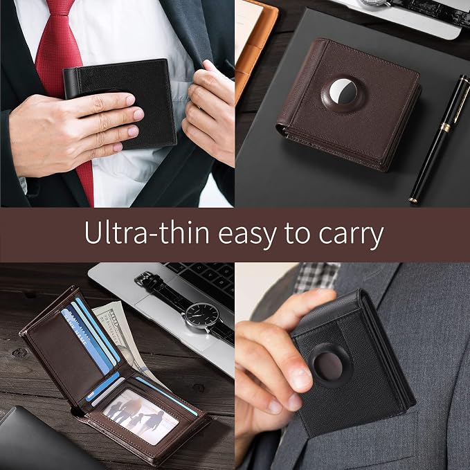FALAN MULE Wallet for Men Genuine Leather RFID Blocking Credit Card Holder for Men