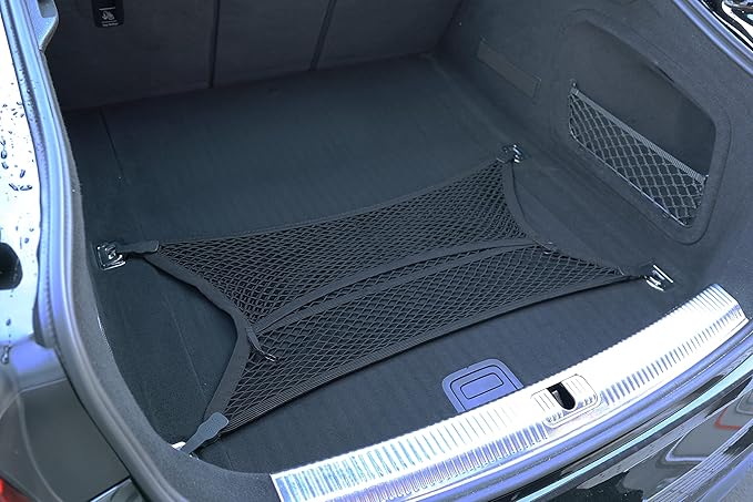 Floor Style Automotive Elastic Trunk Mesh Cargo Net for Audi A5 (F5) 2018-2025 - Premium Trunk Organizer and Storage - Luggage Net for Coupe - Best Car Organizer for Audi A5 Sportback