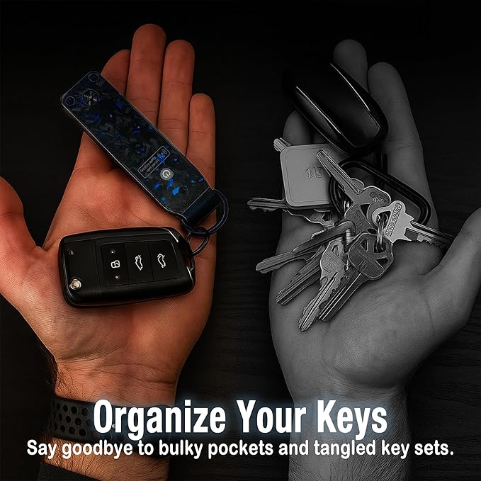 Richboyz Air Keychain for Outdoor Enthusiasts: Lightweight Aluminum GPS Tracker Key Holder for Men & Women
