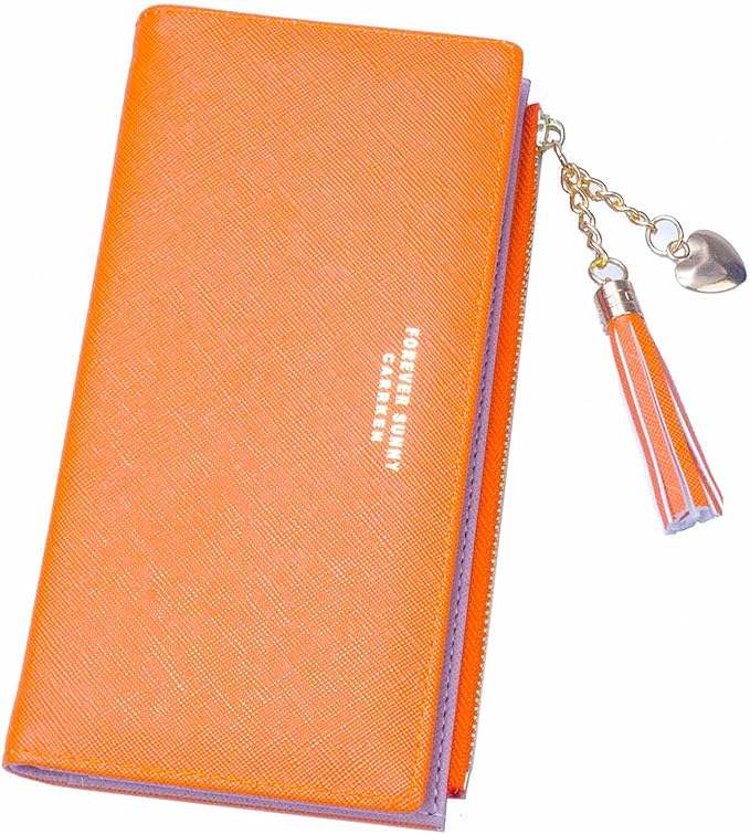 Valentoria Womens Wallet Cute Elegant Long Slim Card Holder Case Minimalist Coin Purse Thin Tassels Zip Clutch Wallets for Girls Ladies | Cute, Elegant, Long, Slim, Case, Minimalist