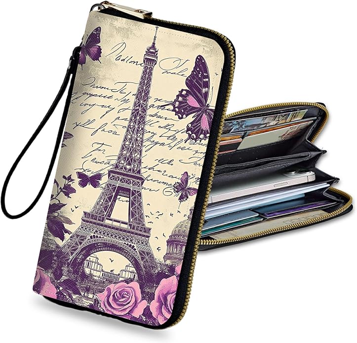 Wristlet Wallet for Women, RFID Blocking Phone Wallet, Large Capacity Zip Around Clutch, Fits iPhone 15 Pro Max, Travel Organizer Purse