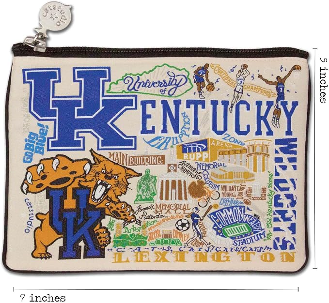catstudio University of Kentucky Collegiate Zipper Pouch Purse | Holds Your Phone, Coins, Pencils, Makeup, Dog Treats, & Tech Tools