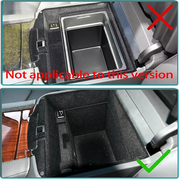 Center Console Organizer Insert Tray Armrest Storage Box Compatible with Cadillac Escalade 2015-2020 Center Console Organizer Tray Armrest Box Secondary Storage Accessories