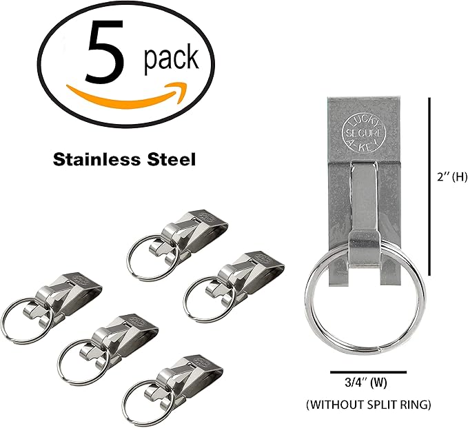 Lucky Line The "Original" Secure-A-Key - SLIP ON - for WIDE BELTS, 5 Per Pack (405005)