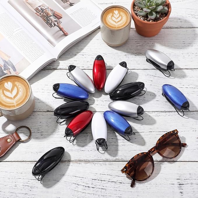 Frienda 5 Pcs Auto Car Vehicle Sun Visor Clip Holder Sunglasses Holder for Eyeglasses Mount Ticket Card Clip for Car Accessories (Classic Color)