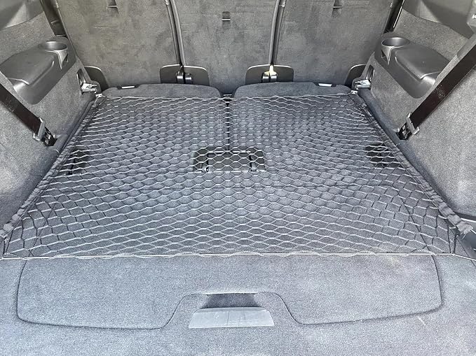 Trunk Organizer Cargo Net for Volvo XC90 2003-2026 – Floor Style Cargo Net for SUV – Premium Mesh Elastic Car Trunk Organizer Vehicle Carrier Storage – Compatible with XC90