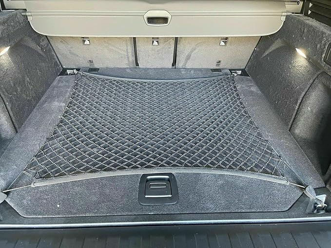 Rear Trunk Organizer Cargo Net for BMW X5 2007–2025 – Floor Style Cargo Net for SUV – Premium Mesh Elastic Car Trunk Organizer Vehicle Carrier Storage – Compatible with X5