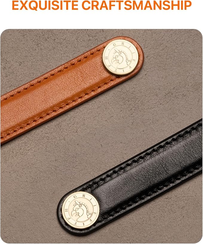 Leather Key Organizer Key Chain for Men Women, Compact Key Holder Keychain - Minimalist Key Case Secures 3-14 Keys