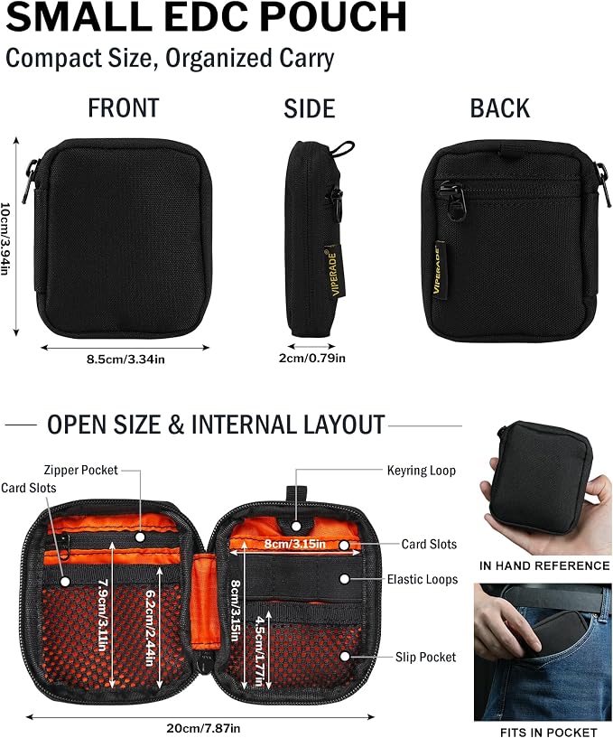 VIPERADE VE34 Mini EDC Organizer - Small Everyday Carry Pouch