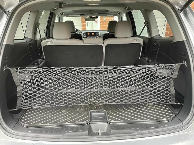 Rear Trunk Organizer Cargo Net for Honda Pilot 2016–2026 – Envelope Style Cargo Net for SUV – Premium Mesh Car Trunk Organizer Vehicle Carrier Storage – Compatible with Pilot