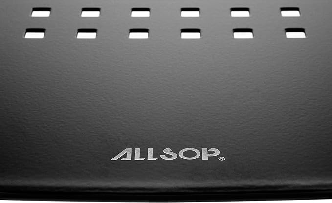 Allsop Redmond Monitor Stand, Holds 40 lbs with Keyboard Storage Space - Black (29248)