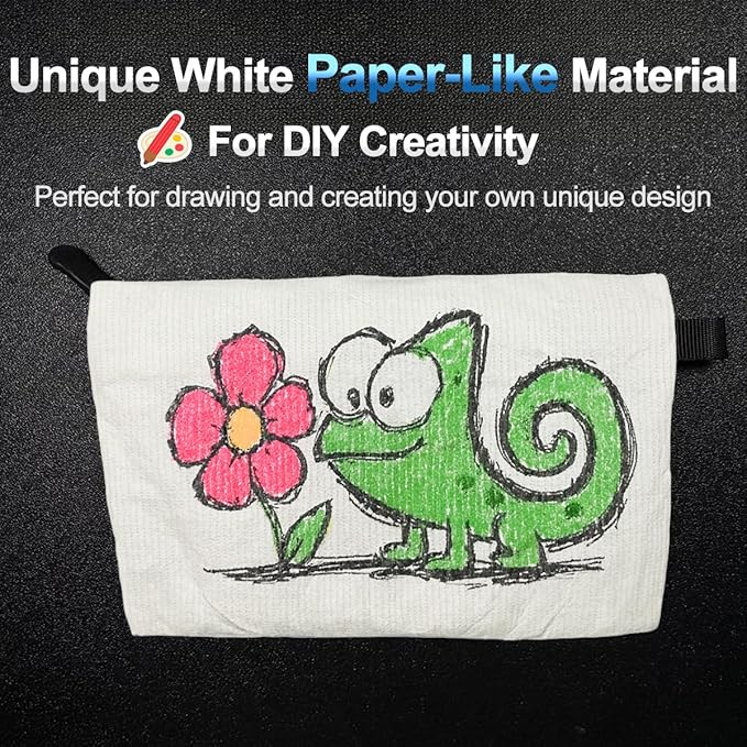 DIY Customizable Mini Travel Pouch, Ultralight Water-Resistant Money Pouch with YKK Zipper, Tear-Resistant Paper-Like Material, Travel Organizer for Credit Cards, ID, Cash, Small Items