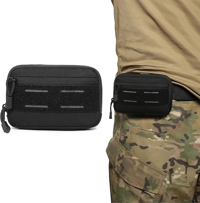 Mini Heavy Duty Tactical Belt Pouch for Men - Small Molle Pouch,Tactical Admin Pouch Compact EDC Utility Gadget Gear Pouches for Traveling, Hiking