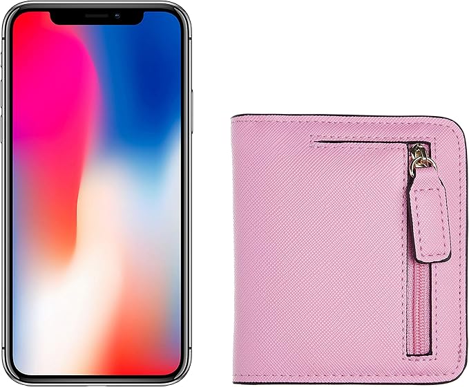 Toughergun Women’s Small Slim Leather Wallet with RFID Protection, Compact Bifold Mini Purse with Clear ID Window