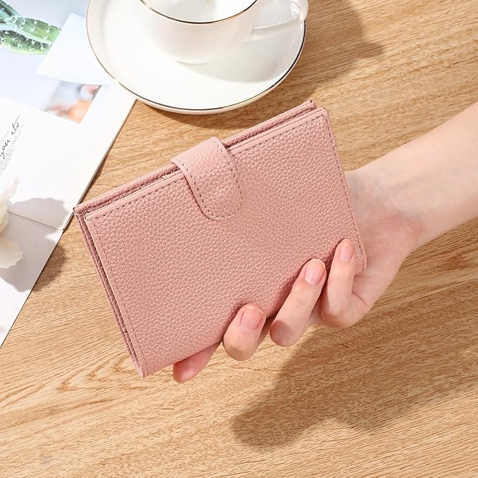 Passport Holder Wallet for Women,RFID Blocking Zippered Coins Pocket and Cash Slot Slim Compact Travel Wallet Passport Cover Case