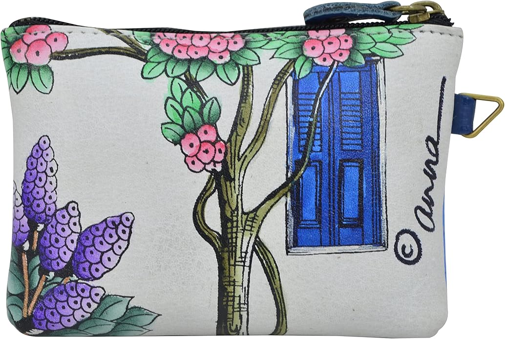 Anna by Anuschka Women's Hand Painted Leather Coin Pouch Purse