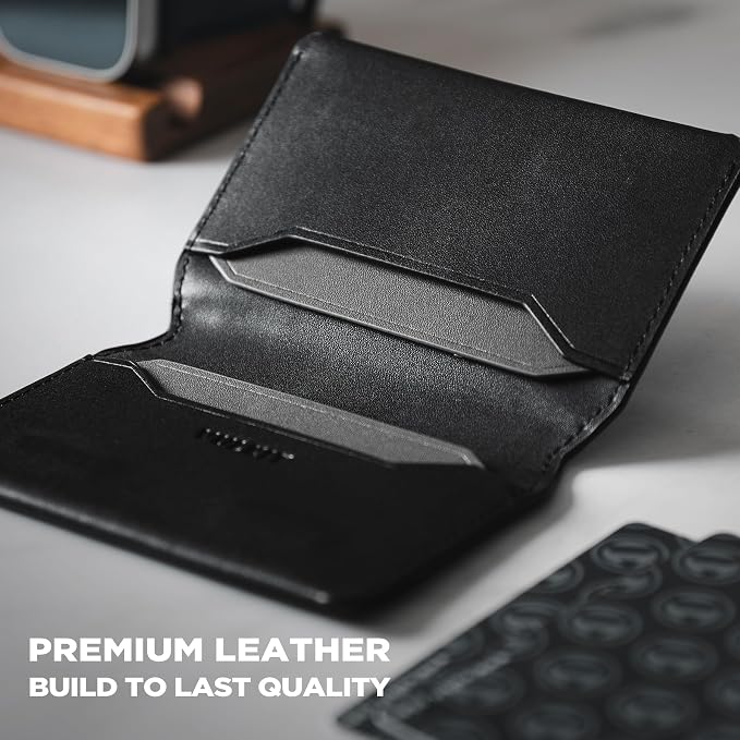 VULKIT Slim Minimalist Card Holder RFID Blocking Leather Credit Card Holder Front Pocket Wallet Magnetic Closure
