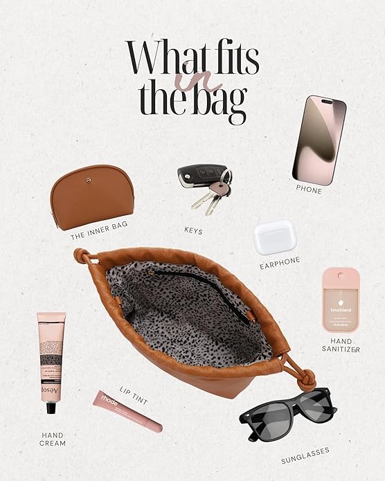 Mali+Lili Lola Beauty Bag Duo, Makeup Bag Travel Cosmetic Bag Set of 2, Vegan Leather Purse Crossbody Bags for Women and Girls, Cute Makeup Pouch, Travel Pouch, Crossbody Purses for Women | Duo
