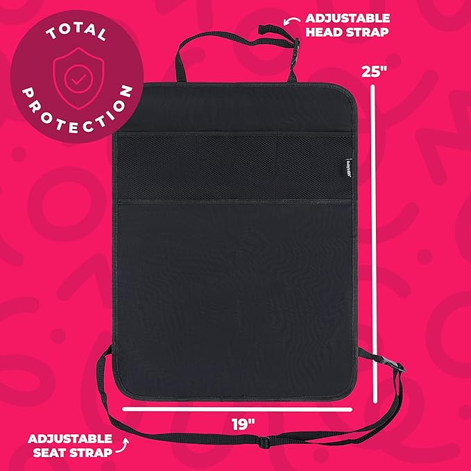 Todays Kids 2-Pack Heavy Duty Kick Mat - Multipurpose Waterproof Organizer for Kids, Easy to Clean
