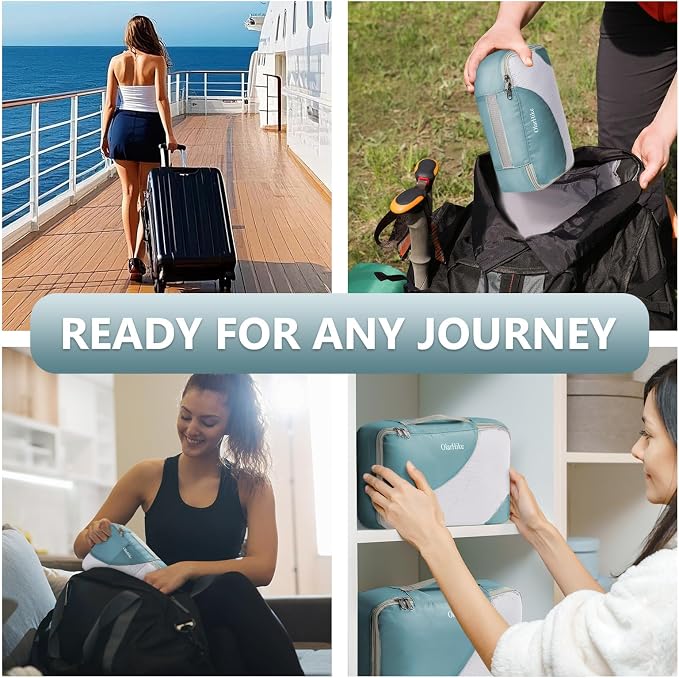 8 Set Packing Cubes for Travel, Gifts for Women Mom,Anti-Tearing Suitcase Organizer,OlarHike Vacation Essentials & Accessories for Cruise Ship