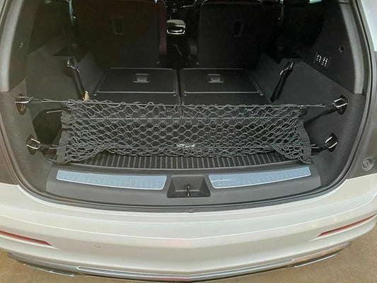 Rear Trunk Organizer Cargo Net for Cadillac XT6 2020–2025 – Envelope Style Cargo Net for SUV–Premium Mesh Elastic Car Trunk Organizer Vehicle Carrier Storage–Compatible with Caddy XT6