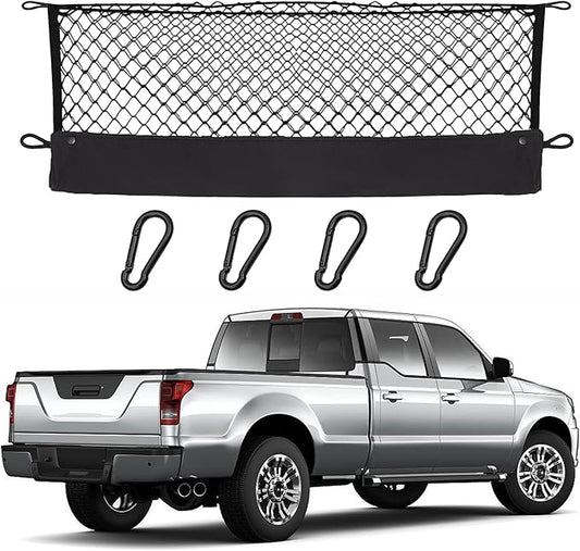 Envelope Style Cargo Net Truck Bed Storage Compatible with Chevrole Pickup Chevy Silverado Colorado WT LS LT LTZ & GMC Sierra New 2026 2025 2024 2023 2022 2013 Trunk Car Rear Tailgate Touring Netting