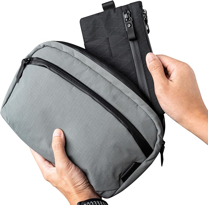 ALPAKA Zip Clutch, Zipper Wallet and EDC Carrier - RFID Blocking Material Passport Wallet- 3 External Slots for EDC Gear