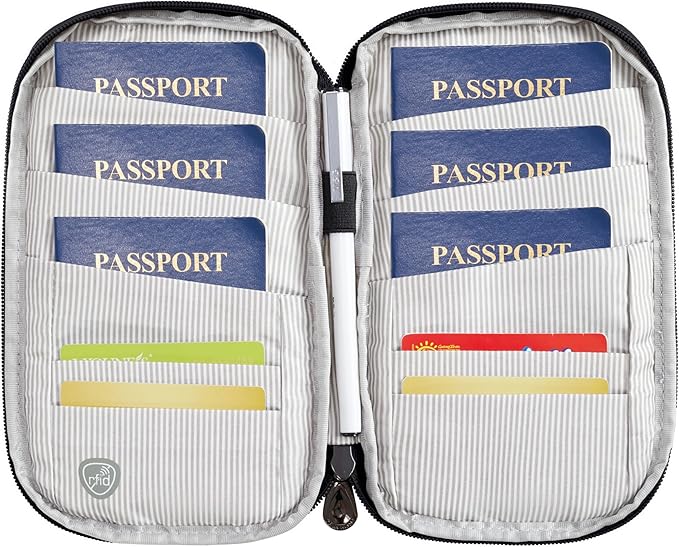RFID Blocking Family Passport Wallet