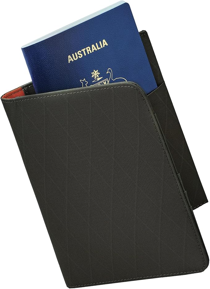 ALPAKA ARK Bifold Passport Wallet - Passport Holder with X-Pac VX21 Weatherproof Fabric, UV Proof, Passport Slot, 3 Card, Cash, Travle Documents Slots for Men Family Travel Journeys (Green)