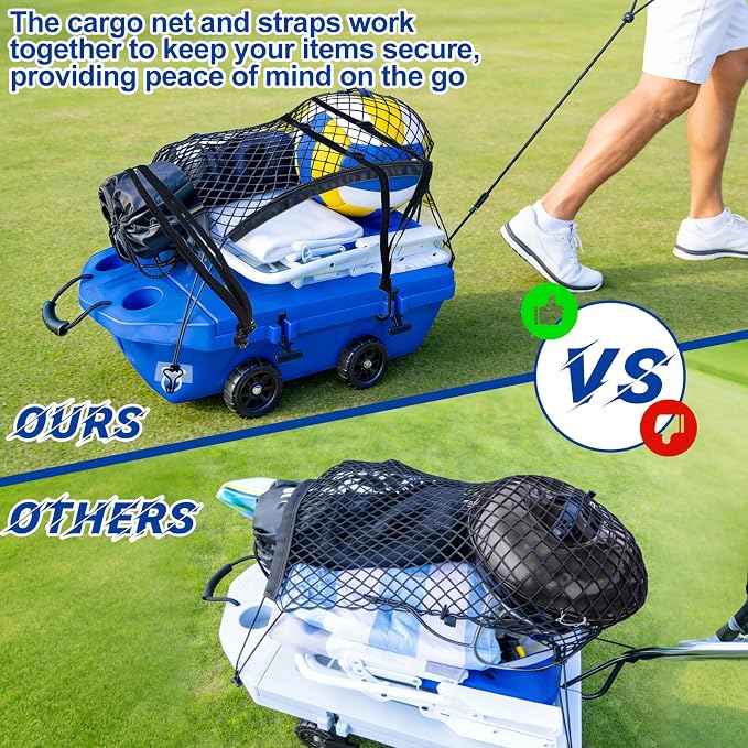 Cargo Net Kit 20.5"X29.1" Attachable Storage Net with 2 Stretchable Straps and 4 Hooks Elastic Black Mesh Net Cargo Netting Multi-Purpose Trunk Net for Cooler Trunk Boat Snowmobile