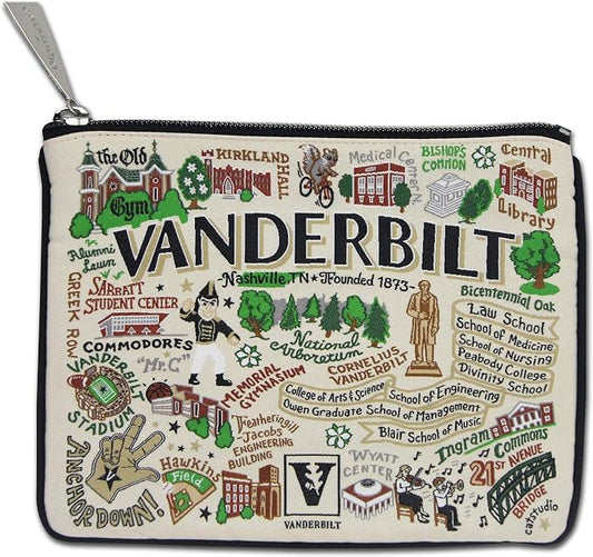 catstudio Vanderbilt University Collegiate Zipper Pouch Purse | Holds Your Phone, Coins, Makeup, Dog Treats, & Tech Tools