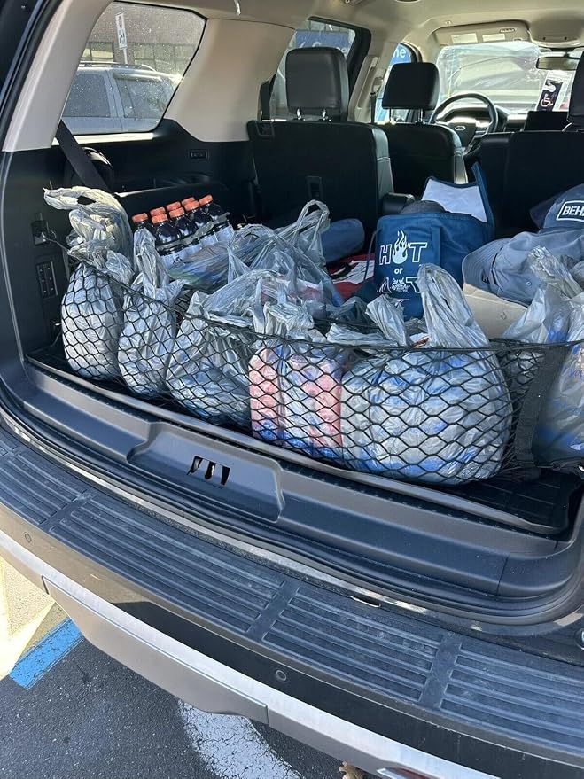 Rear Trunk Organizer Cargo Net for Ford Expedition 2018–2026 – Envelope Style Cargo Net for SUV – Premium Mesh Car Trunk Organizer Vehicle Carrier Storage – Compatible with Expedition