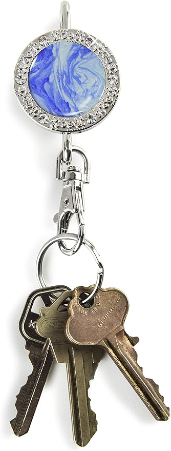 Women’s Bag Charm Key Finder, Car Keychain Hook, Cute Purse Organizer & Tote Bag Accessories, Gifts for Mom - Bling