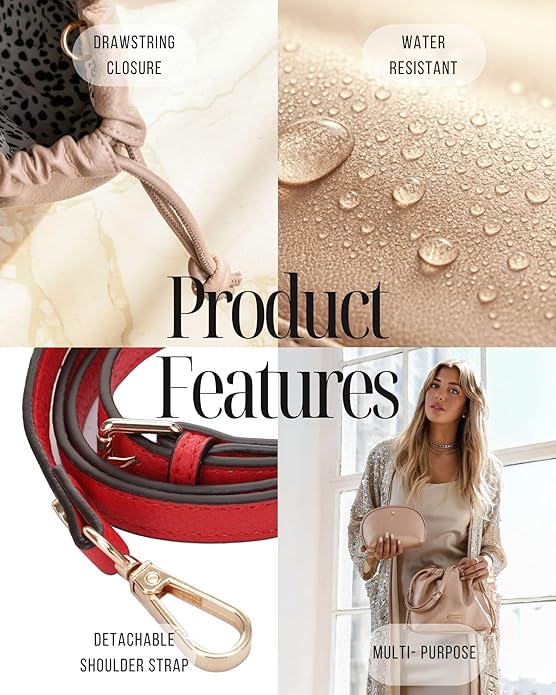 Mali+Lili Lola Beauty Bag Duo, Makeup Bag Travel Cosmetic Bag Set of 2, Vegan Leather Purse Crossbody Bags for Women and Girls, Cute Makeup Pouch, Travel Pouch, Crossbody Purses for Women | Duo