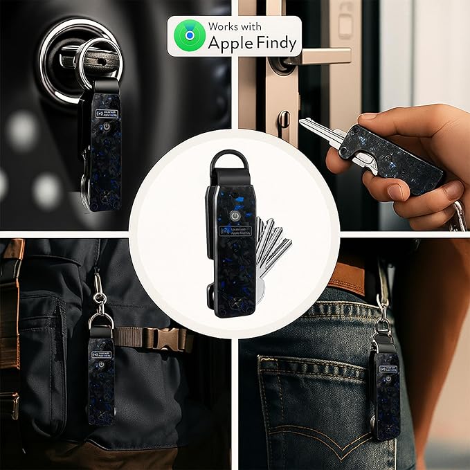 Richboyz Air Keychain for Outdoor Enthusiasts: Lightweight Aluminum GPS Tracker Key Holder for Men & Women