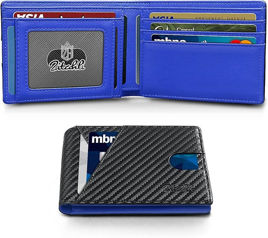 Zitahli Bifold Wallets for Men - Slim RFID Leather Credit Card Holder for 6-11 Cards, Minimalist Thin Wallet with ID Window & Cash Slot,Front Pockt Carteras Para Hombres, Birthday Gifts for Men | Slim, RFID Blocking, Premium, Front Pocket, Gift Box, Le...