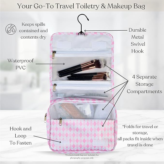 Packing Cubes Set-Cute Packing Cubes for Travel, Luggage Organizer Bags for Suitcase, Perfect for Kids and Family, Floral, Neutral & Aesthetic Travel Organizer Set -Pink