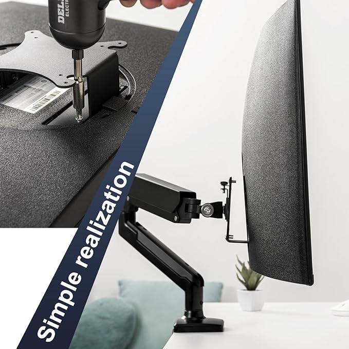 VESA Mount Adapte Compatible with Samsung Curved Monitors U32R590, U32R590C, U32R592, and U32R591 VESA Adapter Bracket for VESA Stand, Arm or Desk Mount with 75x75, 100x100 mm Black