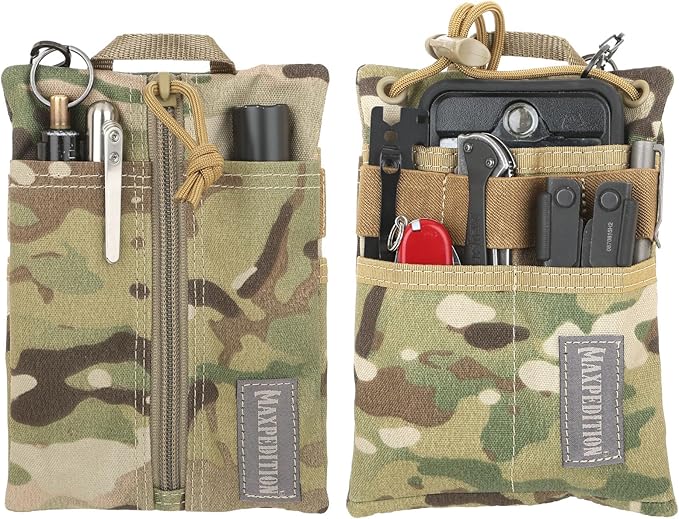 MAXPEDITION Platy Pocket Organizer, Durable EDC Tool Pouch for Men, Neck Wallet with Paracord Lanyard, Holds Flashlight, Multitool, Pen, Notebook