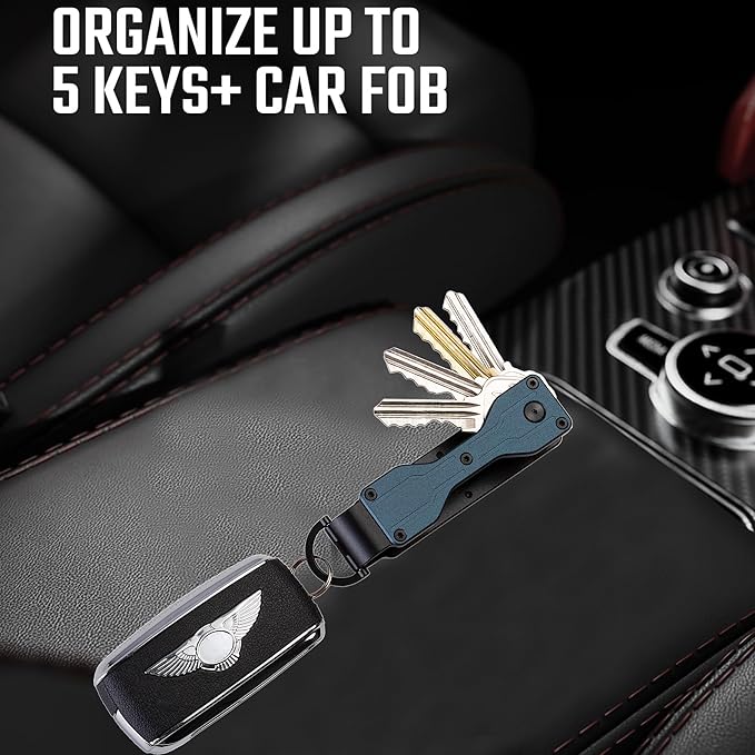 Key Organizer Minimalist Innovative Keyholder Compact Keys Organizer Smart KeyChain Secures 2-6 Keys